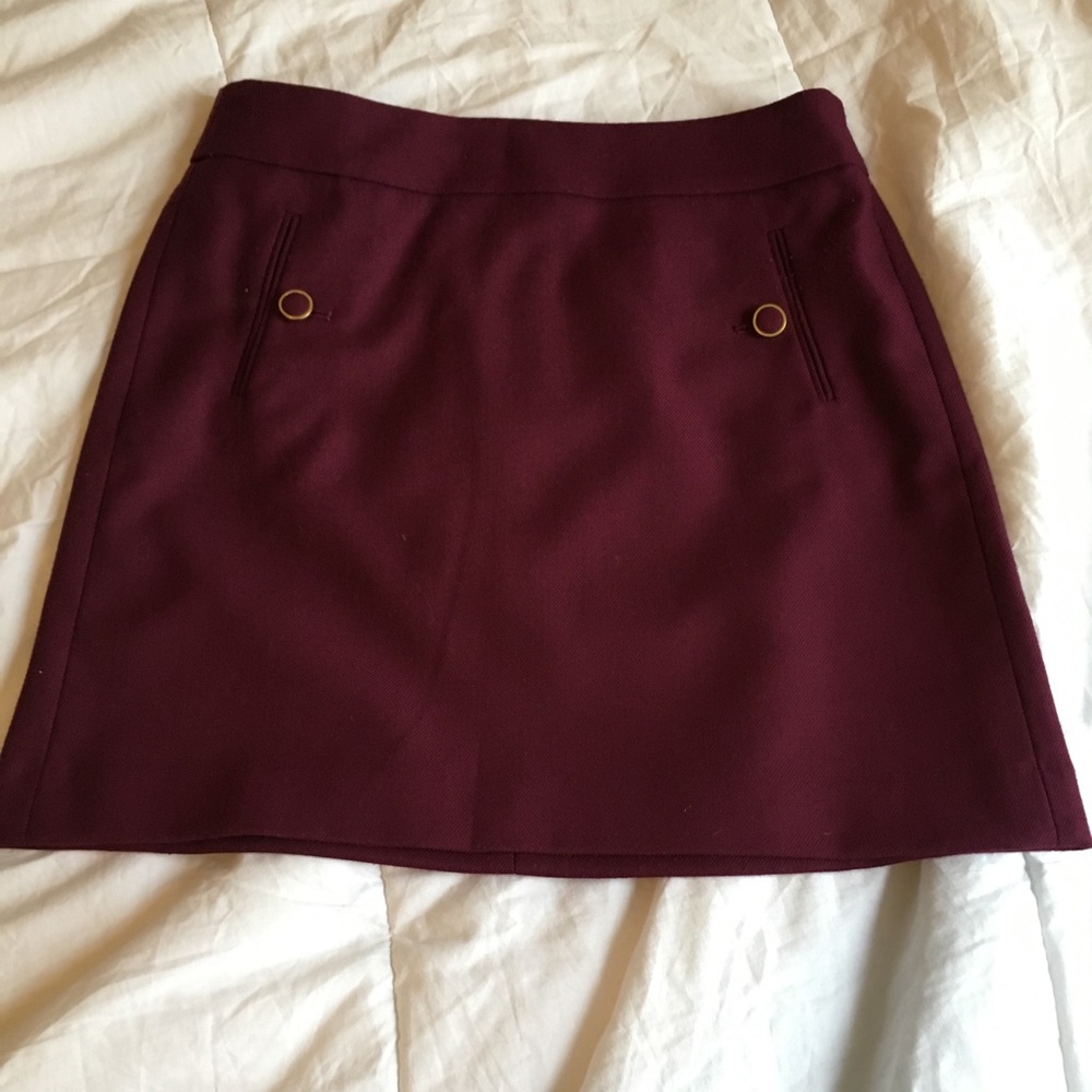 Burgundy wool skirt